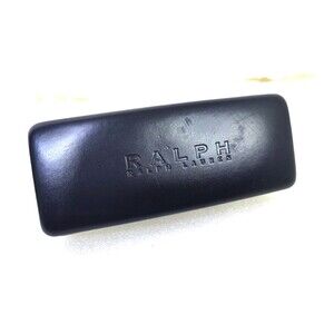 POLO RALPH LAUREN Large Hard Clam Shell Eyeglasses Sunglasses Case Black EMPTY